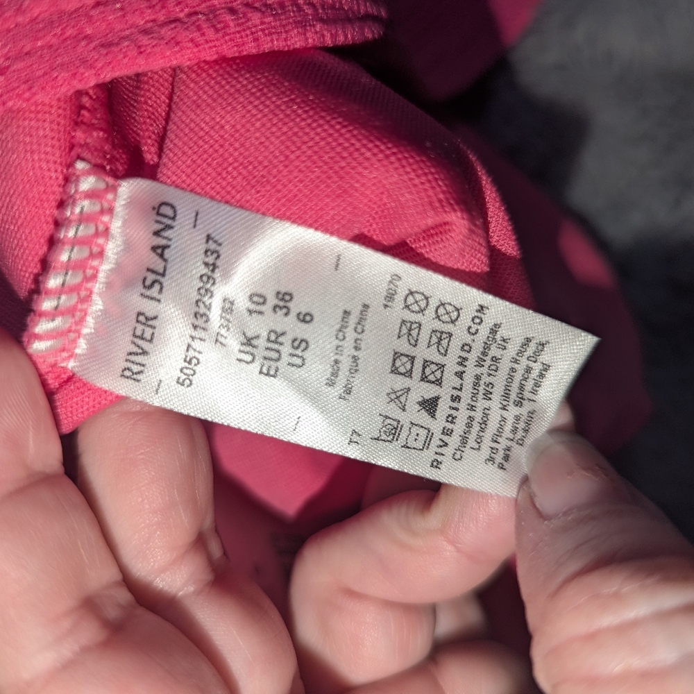 6 NWT River Island Resort Pink Scoop Back One Piece Swimsuit - Picture 6 of 7